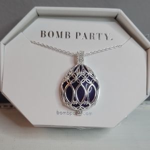 Beautiful Purpose Genuine Amethyst Quartz Silver Necklace NWOT